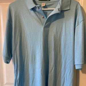 Outerbanks mens turquoise blue golf polo shirt XL looks new short sleeve collar